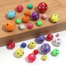 50-1000pcs/Pack Solid Color Acrylic Rhinestone Round Beads, 4-12mm Candy Color Rhinestone Beads For DIY Bracelet Necklace Decoration, Phone Chain Accessories - Randomly Mix Colors - View 7