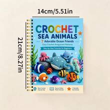 Crochet Ocean Animal Pattern Instruction Book, Beginner-Friendly Handmade Knitting Illustrated Guide, Ocean Animal Crochet Pattern Book, Tutorial Handbook - A - View 2