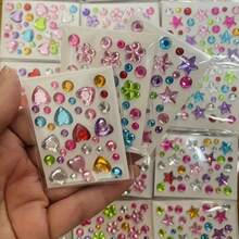 12pcs Mini Rhinestone Gem Stickers - Random Style Self-Adhesive Multicolor Mixed Shapes (Heart, Star, Flower) Suitable For DIY Crafts, Nail Art, Face And Body Decoration - Shiny Acrylic Rhinestones For Jewelry Making, Hair Accessories, Home Craft Materials, Craft Rhinestones - A - View 9