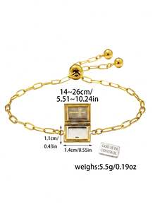 ZIRUISP Cross Bracelet For Women Men, Openable Bible Book Bracelet, Adjustable Chain Christian Religious Faith Jewelry, Minimalist Inspirational Prayer Gift - Picture Frame Pull-out Bracelet - View 3