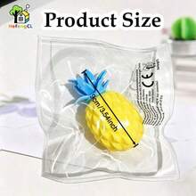 1pc Pineapple Squeeze Toy, Soft Squishy Stress Relief Toy, Cute Pineapple Fidget Squeeze Toy, Anti-Anxiety Venting Toy For Kids And Adults, Portable Office And Home Stress Relief Squeeze Toy - Multicolor - View 11