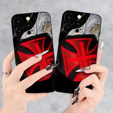 Funda para teléfono - Arte de fútbol brasileño - Estilo Cruz de Malta - Resistente |   Protección de la cámara |   A prueba de golpes y resistente a caídas |   Antideslizante Mate |   Regalo Sutil y Minimalista para los Amantes del Festival - Color mixto 1 - Ver 4