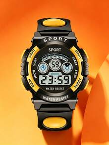 1pc Shock-Resistant, Multi-Color Round Student Watch With Alarm, Date, Timer, Luminous Display And Other Functions. It's A Great Gift For Teenagers - Multicolor - View 22