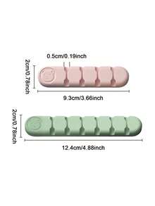 Bear Silicone Desktop Cable Organizer, Desktop Data Cable Earphone Cable Clip Cable Management Storage Winding Cable Holder - Multicolor - View 10