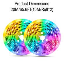 Lampu Strip LED RGB Pintar 3,28-98,4 kaki, Lampu Berubah Warna Sinkronisasi Musik, Dengan Aplikasi dan Kontrol Jarak Jauh 44 Tombol, Cocok untuk Kamar Tidur, Ruang Permainan, TV, Dekorasi Pesta - 3535RGB - View 17