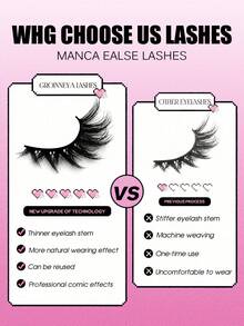 Asiteo Cat Eye Eyelashes 5 Pairs Fox Eye Lashes Faux Mink Lashes Fluffy Strip False Lashes,Corner Lashes Natural Look Eyelashes Lash Extension Makeup Strip Lashes,Lashes,Eyelashes,Fake Lashes,Make Up Tools - 黑色 - 查看 7