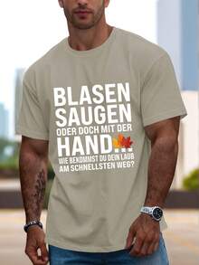 Camiseta divertida para hombres con frases en alemán - Parte superior de verano de manga corta con texto en alemán, camiseta casual de cuello redondo con frases en alemán, lavable a máquina para estudiantes de alemán y uso casual - Blanco - Ver 7