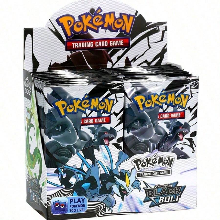 Cheap TCG Black Bolt Limited Collector's Edition Booster Box Toy First Generation BW Series Out Of Print Dual Legendary Theme Cards Featuring Classic Zekrom And Kyurem Rare Images Including All Popular Cards From The First Generation Black And White Era Perfect Birthday Gift Collector's Gift Exquisite Gifts Premium Gift Popular Party Favor Collector's Party Favor Creative Bachelorette Party Favor Single Party Collector's Item Essential Back To School Collector's Party Favor TCG Collector's Cards - View 1
