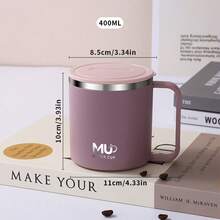 304 Stainless Steel Drinking Cup Portable Coffee Mug Double Layer Cup For Cold And Hot Drinks Sealed Reusable Tumbler - Multicolor - View 19