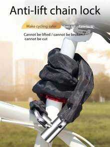 1pc WEST BIKING Bicycle Anti-Theft Key Lock, Suitable For Mountain Bike, Electric Bike, Motorcycle, Moped Chain Lock - Multicolor - View 4