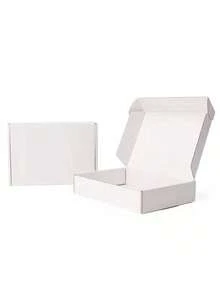 5/1pc-30*20*8/25*25*5cm 白色可折疊禮品盒，設計簡約優雅堅固紙板運輸盒，適用於禮物、伴娘邀請、節日、生日、DIY包裝，大包裝，節日禮物的理想選擇，(附贈免費賀卡) - 白色款 - 查看 10