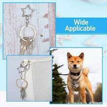 40pcs Star Shaped Rotating Spring Keychain, With 40pcs Open Jump Ring ,Suitable For Keychain Lanyard, DIY Crafts, Holiday Gift, Bag Decorations - Star Keychains and Rings - View 5