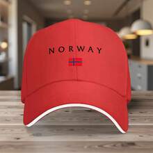 Ships In 24 Hours DE/FR/ES/IT | Norway Flag Cap - National Colors - Lightweight, Adjustable, Unisex, All Seasons | Perfect For Outdoor Travel, Parties, And Sports | Norwegian Pride Gift - A - View 2