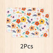 1pc Floral Pattern Linen Placemat, Breakfast Mat, Coffee Mat, Cup Coaster, Bowl & Plate Mat, Kitchen Accessory, Easy To Clean, Suitable For Home, Restaurant, Restaurant Decor, Holiday Gift, Gift For Friends, Multi-Piece Set - Multicolor - View 18