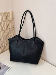 Large Capacity Handbag For Women, New Arrival Minimalist Commuter Shoulder Tote Bag - Black - View 10