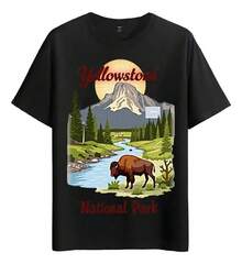 Muscle Freaks National Park Style Tshirt - Black - View 1