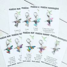 9pcs Unique Hummingbird Keychains, Charming Hummingbird Creative Keychains Accessories, Fashion Keychains For Men & Women Handbags, Coin Purses, Suitable For Family Gatherings, Birthdays, Holidays, Party Decorations. - Multicolor - View 5