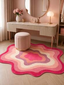1pc High Quality Velvet Area Rug - Colorful Cloud Dopamine Geometric Pattern, Vibrant Rainbow Colors, Large Size Up To 23.2 Sq Ft, Hand Wash Only, Modern Art Home Decor, Suitable For Living Room And Bedroom - Multicolor - View 4