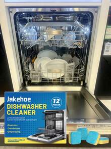 jakehoe 洗碗機清潔錠，日常溫和清潔除油垢、水垢、茶垢，多場景適用，強力除垢，減少水垢，送給家人和朋友的禮物 - 固體 - 查看 1