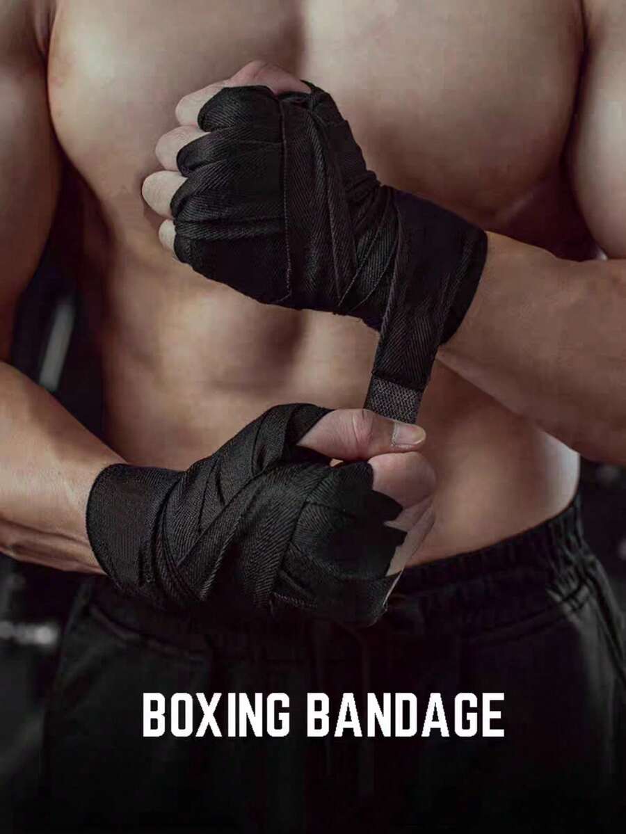 2 buah Balutan Tangan Tinju MMA Elastis, Balutan Tangan Latihan Serat Poliester Universal, Sarung Tangan Pelindung Olahraga Profesional untuk Pria dan Wanita, Sarung Tangan Tinju, Hadiah untuk Penggemar Seni Bela Diri