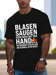 Camiseta divertida para hombres con frases en alemán - Parte superior de verano de manga corta con texto en alemán, camiseta casual de cuello redondo con frases en alemán, lavable a máquina para estudiantes de alemán y uso casual - Blanco - Ver 10