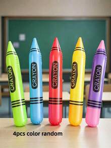 1pc/2pcs/4pcs/6pcs 21.65 Inch Giant Inflatable Crayon Balloons, Back To School Balloon Decorations, Party Supplies And Gifts, Suitable For Event Party Supplies, Reusable - View 12