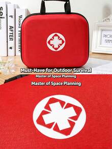 Portable EVA Emergency Bag, Hard Shell Pressure-Resistant Empty Storage Bag For Home First Aid, Outdoor, Travel, Car & Pet Emergency Use - Multicolor - View 4