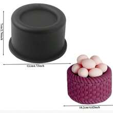 New 4-Inch Single Cavity Tree Stump Charlotte Flower Basket Mousse Mold, French Dessert Baking Cake Silicone Mold - View 4