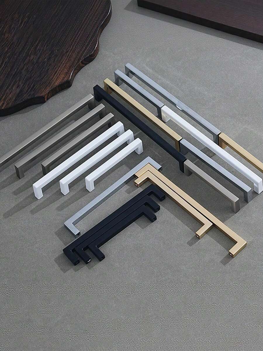 1pc Minimalist Square Cabinet Handle, Modern Drawer Pull Hardware, Suitable For Kitchen, Bathroom, Wardrobe Doors