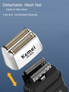 Kemei KM-2027 迷彩設計旅行刮鬍刀或戶外電動刮鬍刀，2合1 USB充電式電動刮鬍刀，LCD往復式刮鬍刀，大容量刮鬍刀，多功能男士鬍鬚刮鬍刀，男士生日禮物，熱銷刮鬍刀 - 軍綠色 - 查看 6