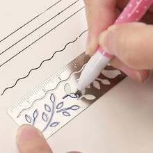 2 PIEZAS Marcapáginas de metal hueco y exquisito - Personalizado con regla de escala, papelería creativa - Marcapáginas minimalista, elegante y lindo, regla hecha a mano - Marcapáginas ideal para estudiantes - A - Ver 6