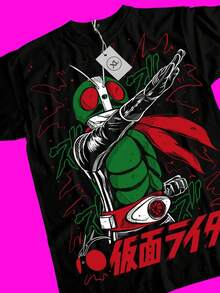 Camiseta Ka Rider Camiseta de regalo Masked Rider Uni Short Sve All Size. JPG - Negro - Ver 1