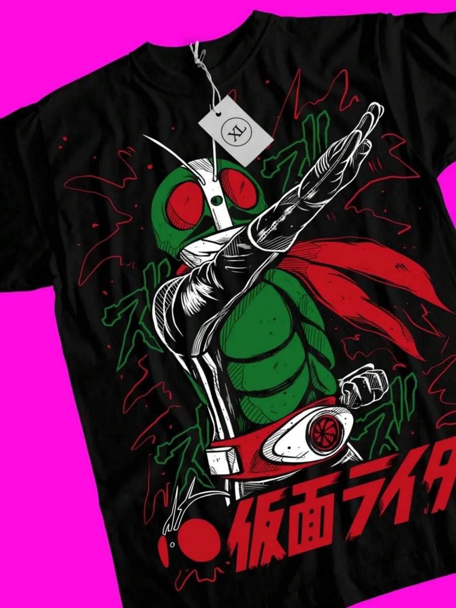Camiseta Ka Rider Camiseta de regalo Masked Rider Uni Short Sve All Size. JPG - Negro - Ver 1