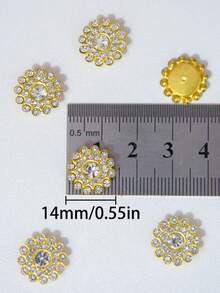 20/50/80/120pcs Set Rhinestone Beads, Fashionable White Rhinestone Decorative Beads For Jewelry Making, Suitable For Crafts - 14mm White Diamond - View 3