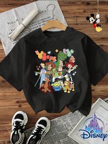 Disney Women's Toy Story T-Shirt-Role Family Photo Balloon Printed Front Piece, Soft And Breathable Short-Sleeved Round Neck Shirt, Spring And Summer Casual Shirt, Suitable For Daily Wear/Theme Party, Machine Washable Adult Size, Childlike Shirt, Excellent Gift. - màu đen - Xem 1
