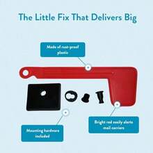ARCHITECTURAL MAILBOXES - Plastic Replacement Kit For Plastic Flag, RFL100AM, Red - As Pic - View 4