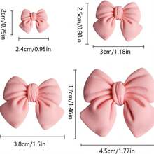 8pcs Pink Bowknot Series Shoe Charms For Clogs Garden Shoes Decoration, DIY Accessories For Women - Pink - View 5