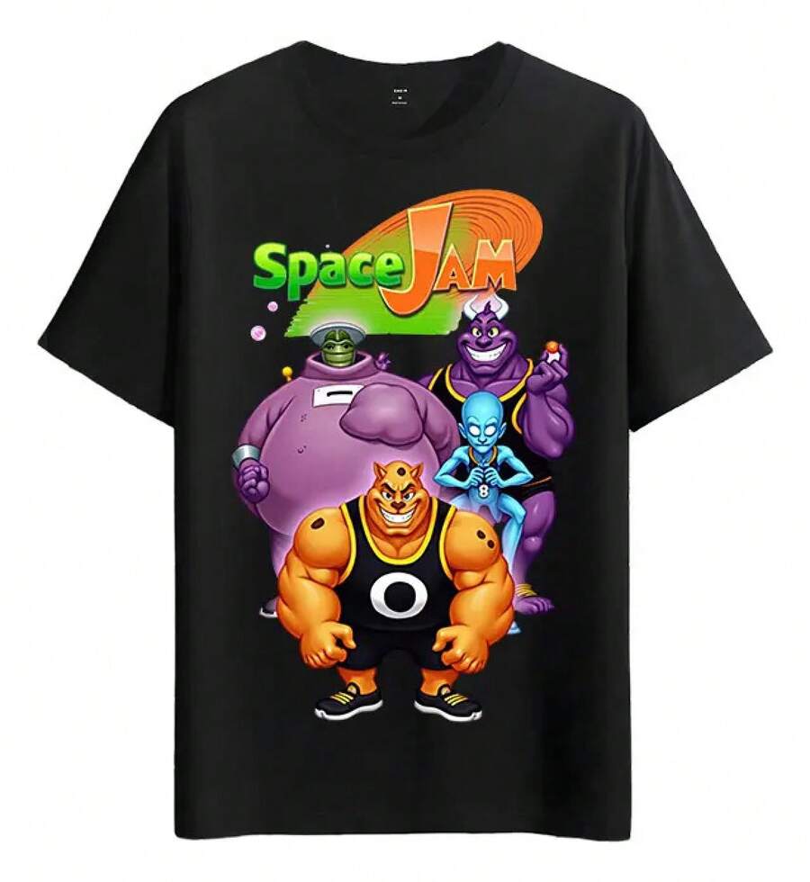 Camiseta Muscle Freaks Estilo Alienígenas de Dibujos Animados - Negro - Ver 1