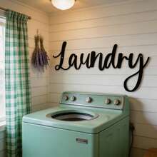 1pc Black Metal Laundry Room Wall Art, Laundry Decor Sign, Modern Laundry Room Sign Decor, Room Decor, Beautiful Room Decor, Bedroom Decor, Home Decor, House Decor, Various Holidays - One Size Fits All - View 8