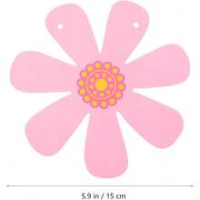 40入波希米亞雛菊紙製花環 - 繽紛60年代與70年代嬉皮派對橫幅，適用於生日、婚禮、青年迎新派對等 - 鮮豔粉、黃、藍、橘、紫、白花朵配綠色莖幹 - 適合房間或花園裝飾，雛菊派對裝飾 - 40pcs - 查看 2