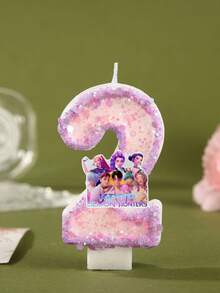 1 pieza Vela digital K-Pop DemonHunters, vela digital de cumpleaños con todos los personajes en rosa claro, pequeño regalo para fiestas, decoración de vela artesanal, disfraz de cumpleaños, vela digital de aniversario, adecuada para cualquier celebración de festival, pegatinas, escritorios, papelería, juegos - Dibujos animados - Ver 3
