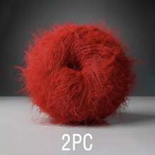 2 Packs Long Hair Mohair Chunky Yarn Balls - Soft Skin-Friendly Faux Fur Thread, Handmade DIY Wool Yarn, Sweater Crochet & Knitting - Ball Of Yarn - View 12