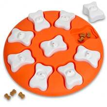 By Nina Ottosson Dog Smart Treat Puzzle Enrichment Toy, Level 1 Beginner, Orange - 狗狗智能橙 - 查看 2