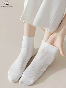 5/3/1 Pairs Random Candy Color Summer Thin Short Socks - Multicolor - View 2