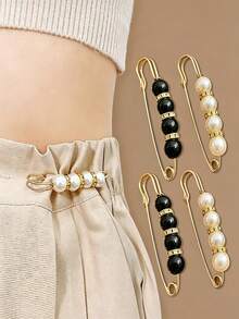 5pcs Detachable Waist Adjustment Buckles, Durable Metal Non-Slip Belt, Multi-Functional Pin Buckle Set, Suitable For Women, Perfect Match For Pants, Scarves And Shawls, Suitable For Daily Wear, Parties And Holiday Outfits - Multicolor - View 10