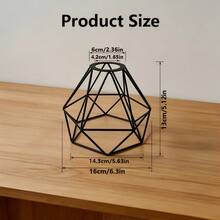 1 pieza Pantalla de lámpara de arte de hierro geométrico negro, luz colgante de estilo industrial minimalista, lámpara de pared, accesorio de luz de techo, pantalla de lámpara de metal hueco creativo, crea tu propio estilo de iluminación (Solo pantalla de lámpara, sin otros componentes eléctricos) - estilo industrial - Ver 6