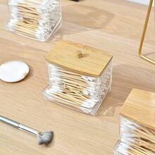 Transparent Cotton Swab Box, Storage Box, Suitable For Cotton Swabs, Dental Floss, Cotton Pads, Etc., Bathroom Storage - Multiple Styles - View 3