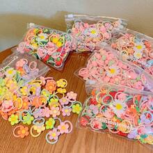 60/40/20pcs Mixed Color Cute Hair Tie Set - Colorful Elastic Hairbands For Women And Girls, Suitable For Ponytails And Braids, Home Bathroom Decor, Holiday Essentials, Back To School Season, School Opening Season Hair Accessories, Teacher Gifts, Gifts For Women, Holiday Accessories - Random - View 5
