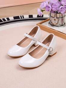 2026 New High Heel All-Season British Campus Student Ballet Princess Shoes - White - View 5