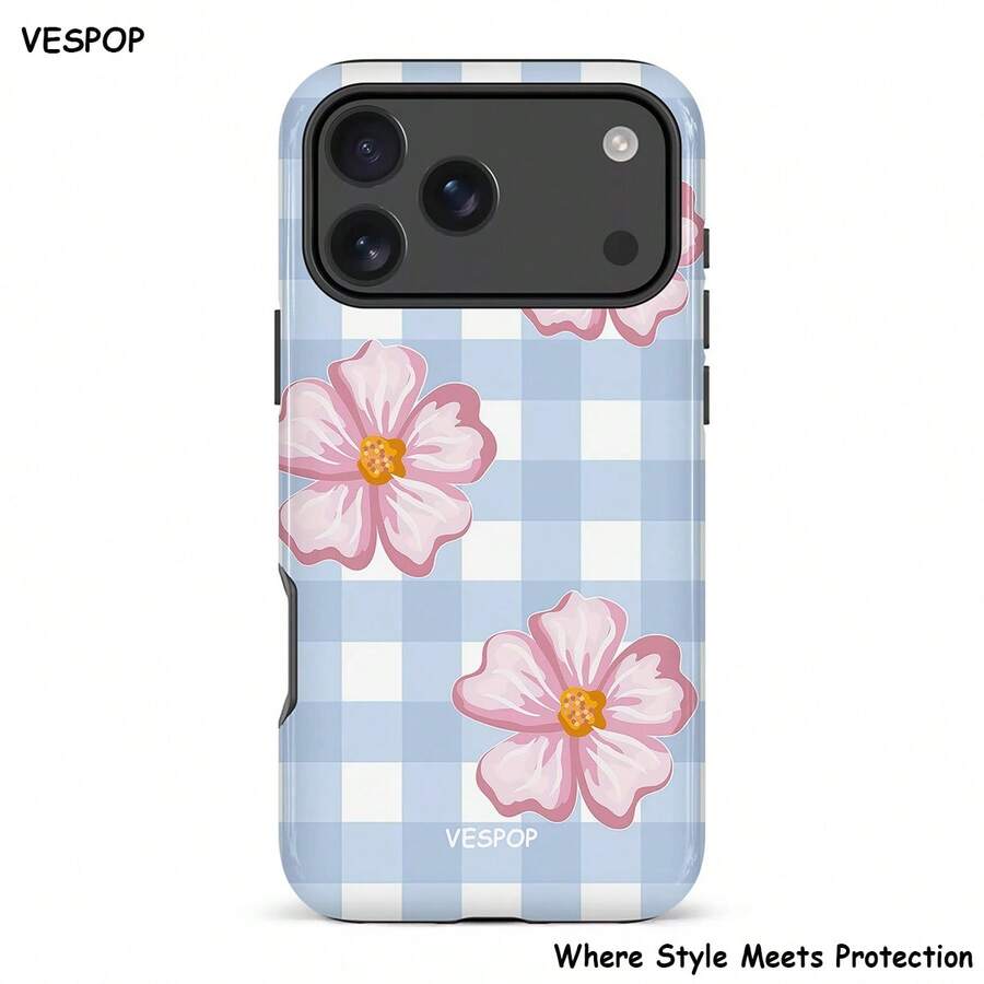 VESPOP Y2K 双层防震手机壳,亮面设计,色彩鲜艳,兼容 17/16/15/14/13 Pro Max、Galaxy S26/S25/S24 Ultra、Pixel 10/9/8 Pro - 混合色1 - 查看 1